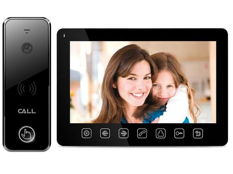 Kit videointerfon SAFER 7 inch cu control acces, intercomunicatie, M2307AITA+D23CCM