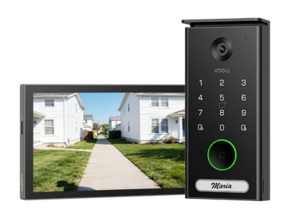 Kit videointerfon IP Imou VDP7 VO1-5M0R/VH1-7A0S, 5MP QHD, ecran tactil 7 inch, detectie AI, viziune IR 15m, acces card/PIN/app, slot microSD