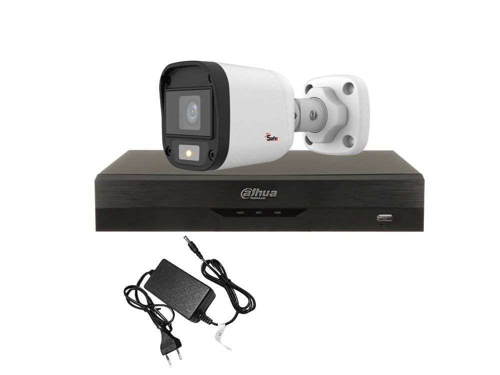 Sistem de supraveghere 1 camera exterior 5 megapixeli, 2K+, Iluminare IR 20m, KIT1EXT