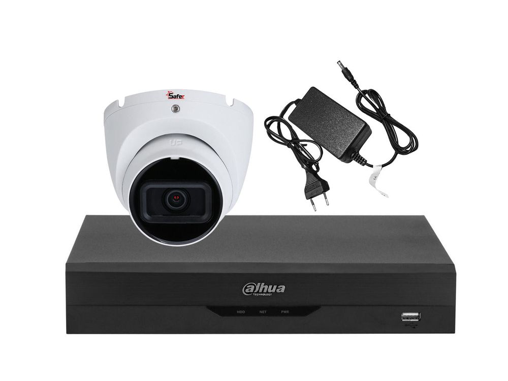 Sistem supraveghere 1 camera interior Full HD 2MP, IR 30m, audio, Dahua KIT1INTFHD