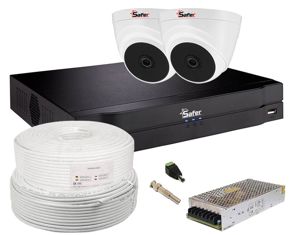 Kit complet supraveghere interior 2 camere Full HD