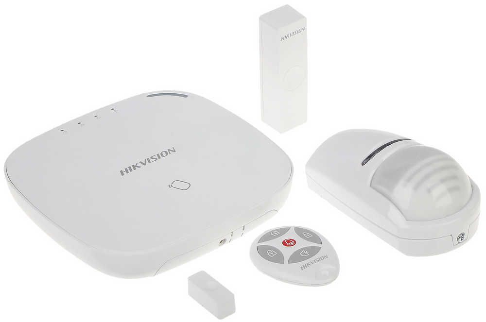 Kit Alarma wireless Hikvision IP/GPRS, DS-PWA32-NKGT, telecomanda, senzor pir, contact magnetic, 5 tag-uri