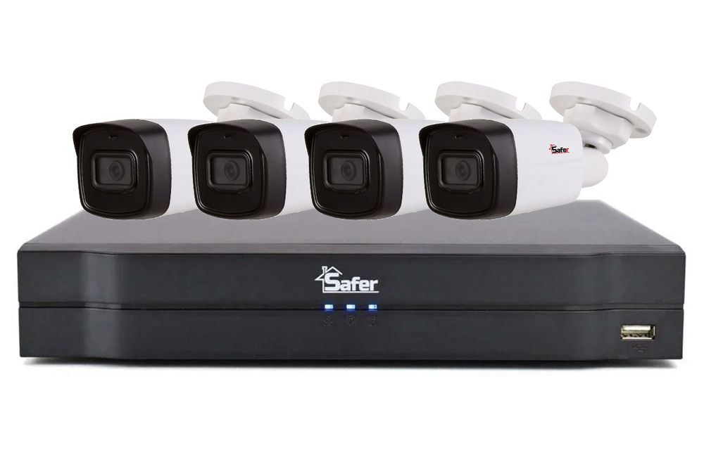 Kit de supraveghere, 4 camere exterior 2MP, 2.8mm, IR 40 metri si DVR 4 canale, KIT-4X-2MP28IR40