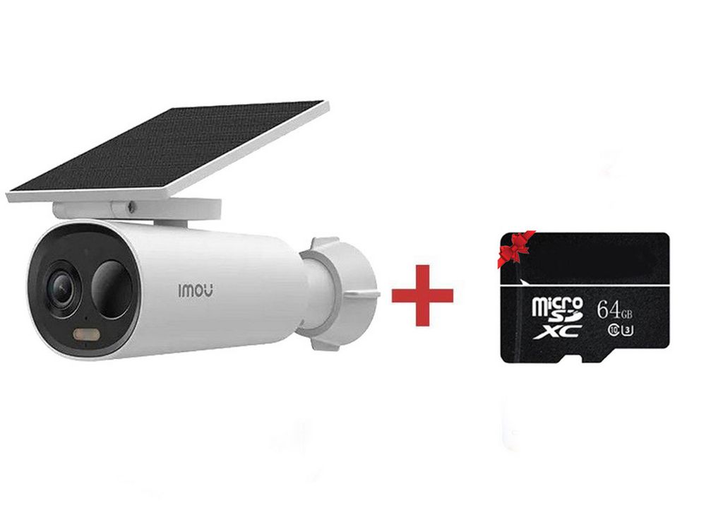 Kit Camera Imou Cell 3C, Wi-Fi, 3K UHD 5MP, 2.8mm si card microSD cadou, IPC-K9DC-5M0WEH-V2+SD64