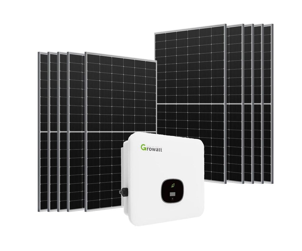 Kit Invertor Hibrid Tifazat Growatt 5KW si 10 panouri Canadian Solar 545W, KIT5KW-TRIF-545MS