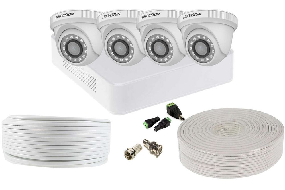 Kit supraveghere video 2MP FULL HD, 4 camere interior, lentila 2.8mm, Hikvision KIT4FHDINT-HIKP