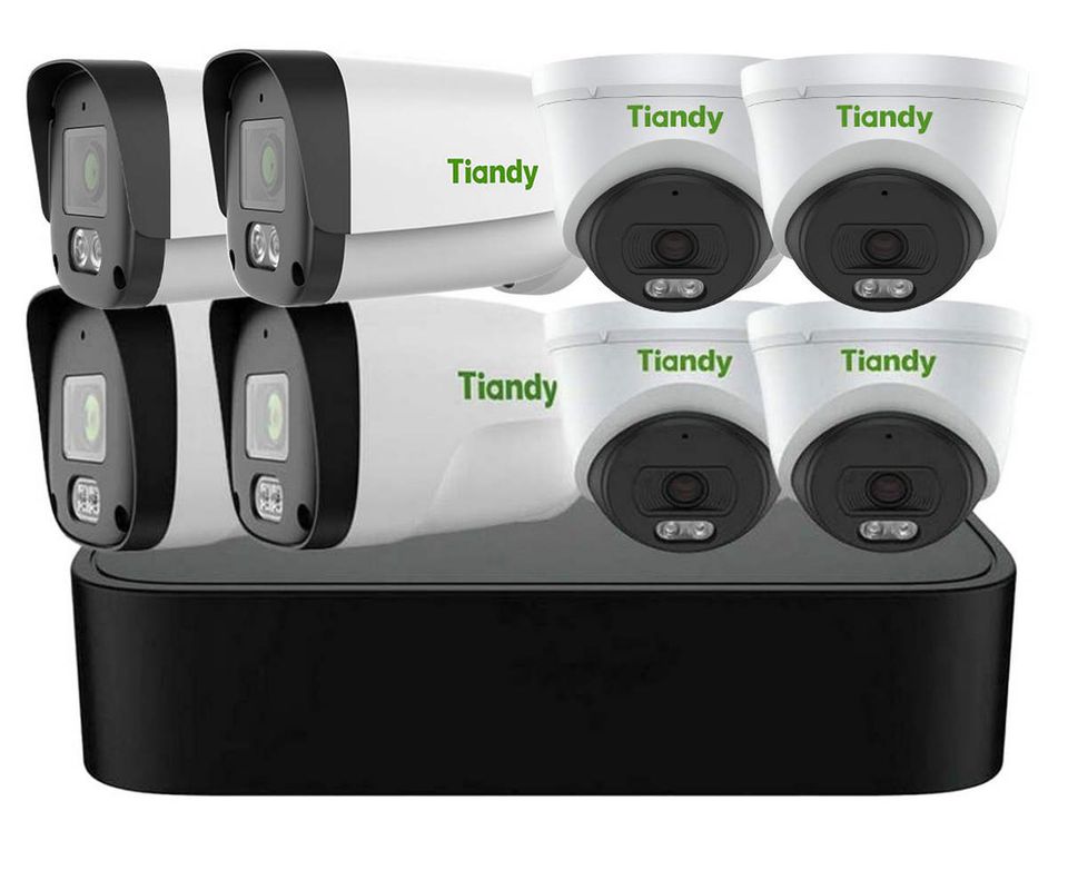 Kit supraveghere IP simplu, 8 camere PoE, 4MP, IR 30m, NVR 8 canale, KIT-TN-4MPMIXPOE