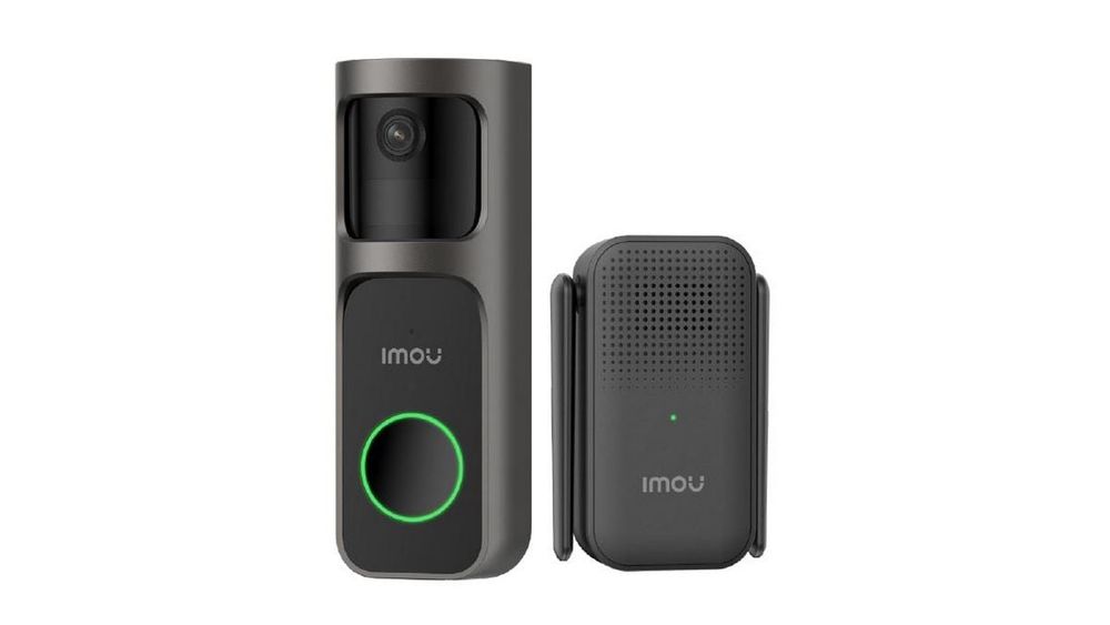 Kit videointerfon exterior Imou Doorbell 2S Kit/DB-2SP-3T0W/DS3, 3MP, Wi-Fi, PIR, audio bidirectional, detectie AI, baterie 5000mAh, slot microSD