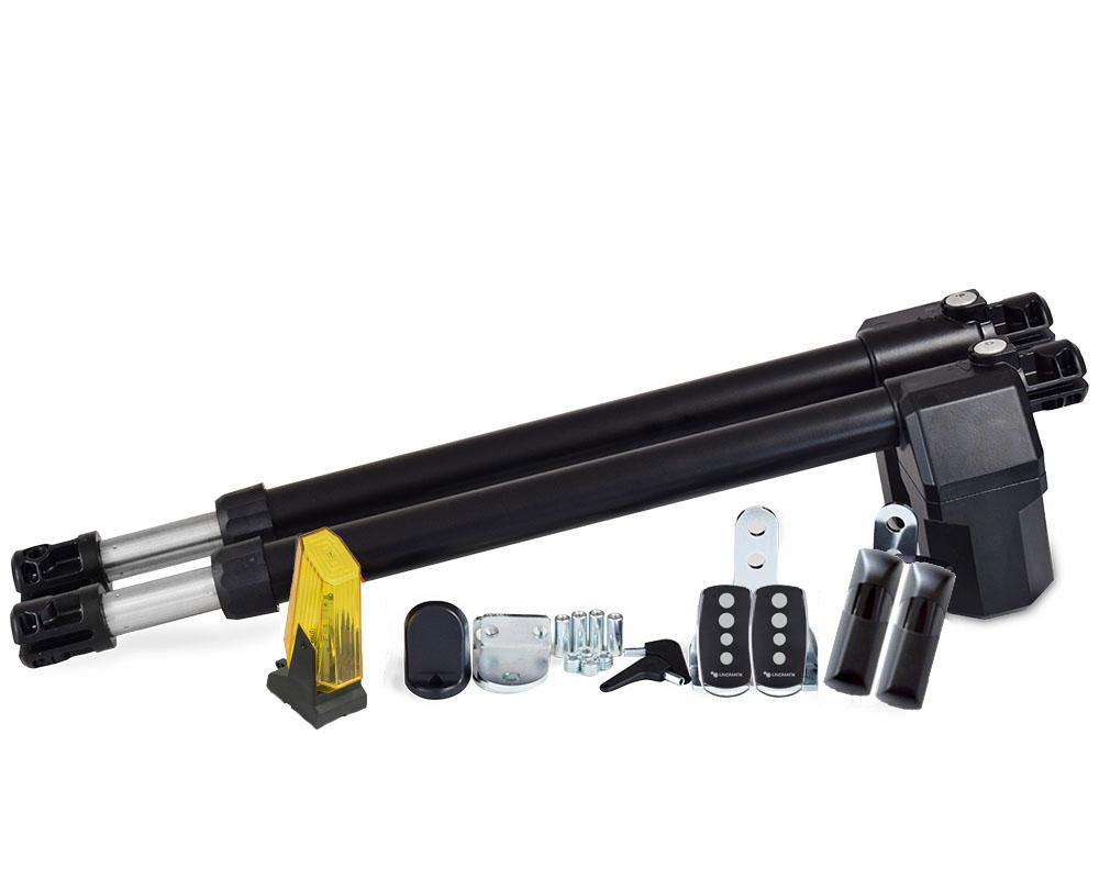 [RESIGILAT] Automatizare poarta batanta pana la 2x 3 metri sau 2x 300 kg, Kit complet cu telecomanda, 230v, Linomatik LINO400KIT-R1