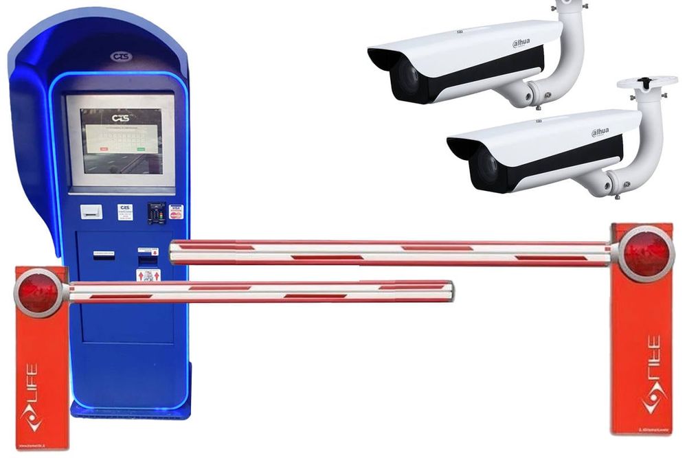 Sistem de parcare cu plata, complet, 2 bariere, 2 camere, terminal de plata, software de gestiune, KITCTSPARK4