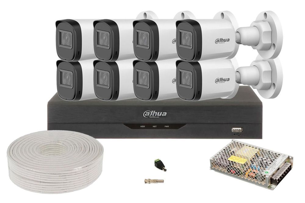 Kit de supraveghere video 8 camere exterior Full HD, KITEXT8FULLHD