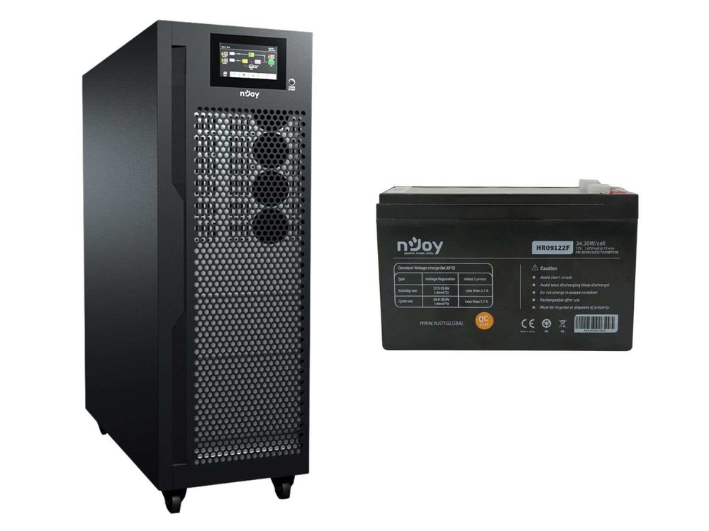 UPS Industrial Trifazic Njoy Ranger 30KT, Capacitate 30 000 VA, 30kW, acumulatori inclusi, KITUP33TOP130-HR09122F
