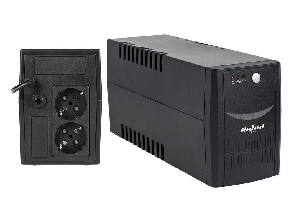 UPS 600VA pentru sisteme de supraveghere, 12V 7Ah, baterie inclusa, Rebel KOM0551
