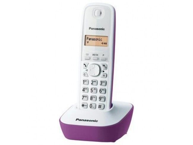 Telefon DECT Panasonic alb/violet, KX-TG1611FXF