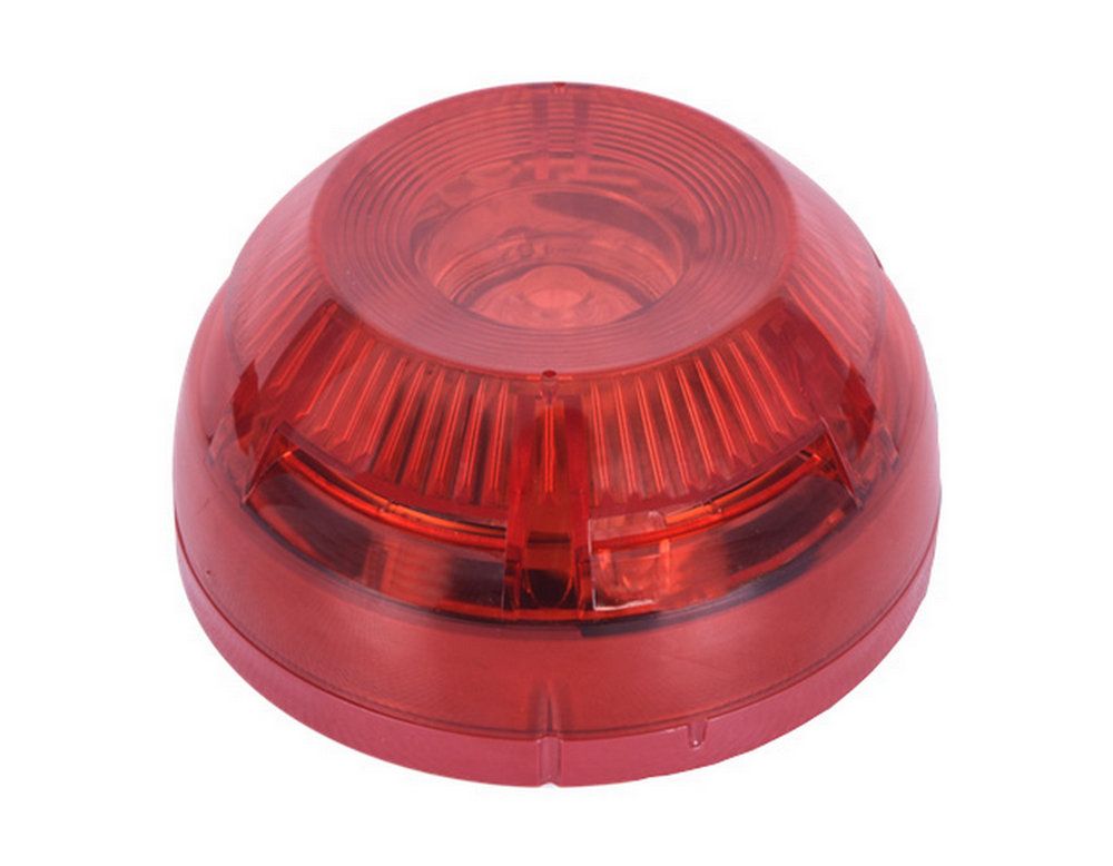 Lampa de avertizare adresabila cu lumina rosie si izolator incorporat, TEKNIM TFS-1183R, IP21C, certificari EN54-23 si EN54-17