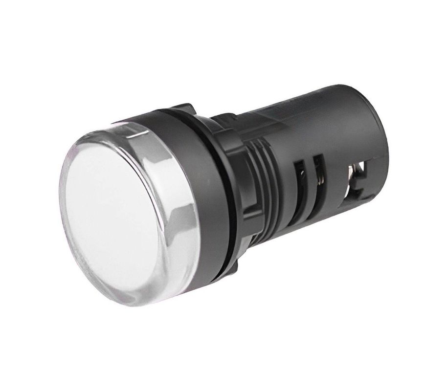 Lampa de semnalizare cu LED, 24V AC sau DC, diametru 22mm, alb, Freder LS-WH-D22/24V