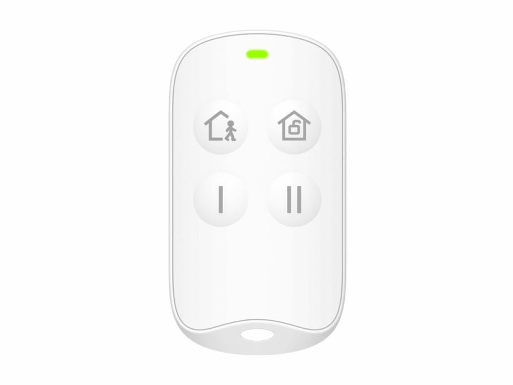 Telecomanda wireless alarma HiLook, 4 butoane, tip breloc, 868 MHz, anti-bruiaj, ALARM-KF201-WE