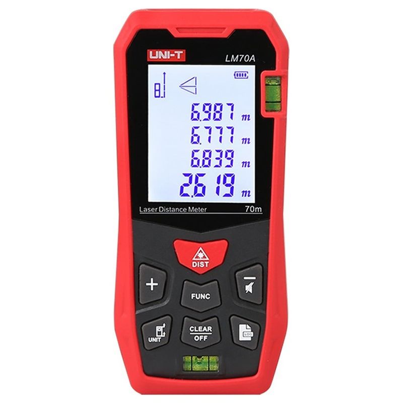 Telemetru digital Uni-T LM70A, display LCD, raza actiune 70m, indicator incarcare baterie