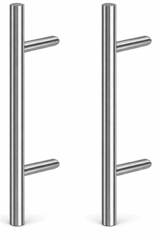 Set manere poarta TEK, rotund, inox satinat, diametru 32mm, 24-500/316/SATIN