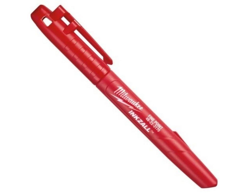 Marker de santier rosu INKZALL Milwaukee, design rezistent, uscare rapida, 48223170