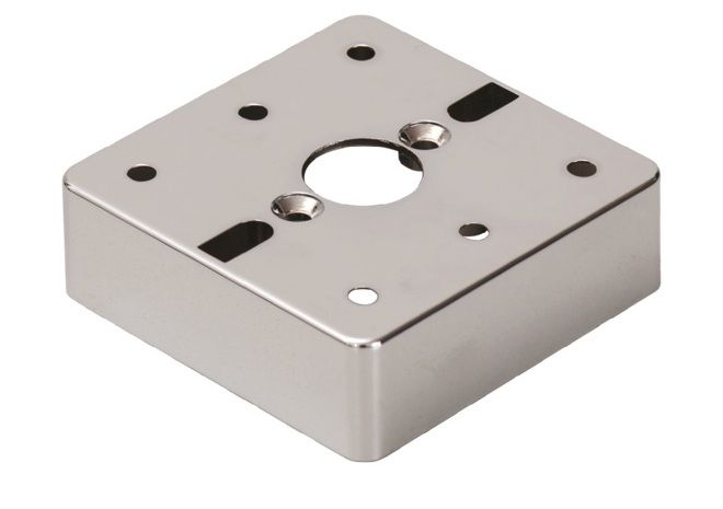 Carcasa metalica montaj aplicat metalic pentru butoane acces, aliaj zinc, finisaj crom, MBB-811C-M