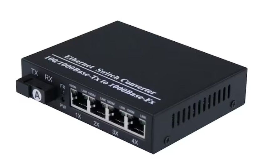 Media convertor Gigabit, 4 porturi RJ45 100/1000BaseT(X)Auto, 5V, 2A, IP30, MIV926