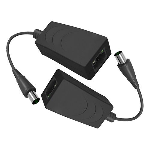 Extender cablu de retea FTP/UTP pasiv, RJ-45 prin cablul coaxial, max 250m, 100Mbps, EOC-200