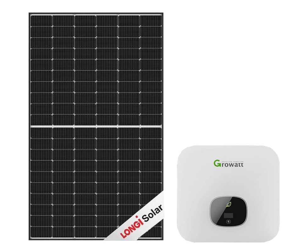 Pachet 3KW On-Grid Monofazat WiFi Growatt si Longi, MIC3000TLX+LR4