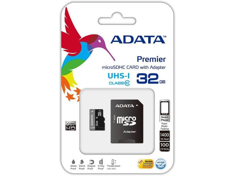 Micro card SD 32 GB A-Data cu adaptor