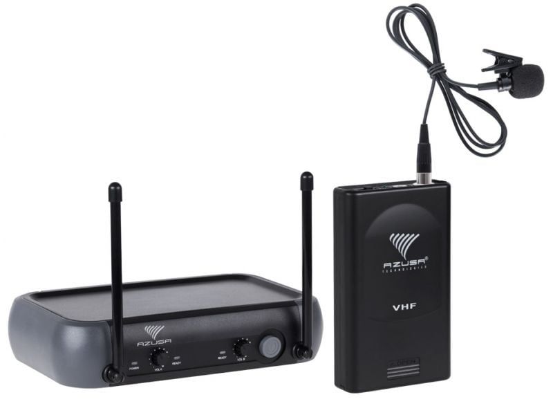 Microfon lavaliera wireless, distanta transmisie 30m, durata functionare continua 8h, Azusa MIK0130