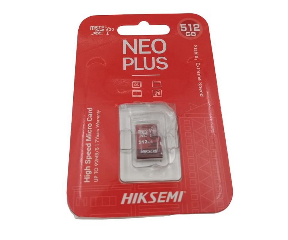 [RESIGILAT] Card MicroSD pentru stocare video HikSemi by Hikvision, 512GB, clasa de viteza 10 - 92MB/s, HS-TF-E1-512G-R1