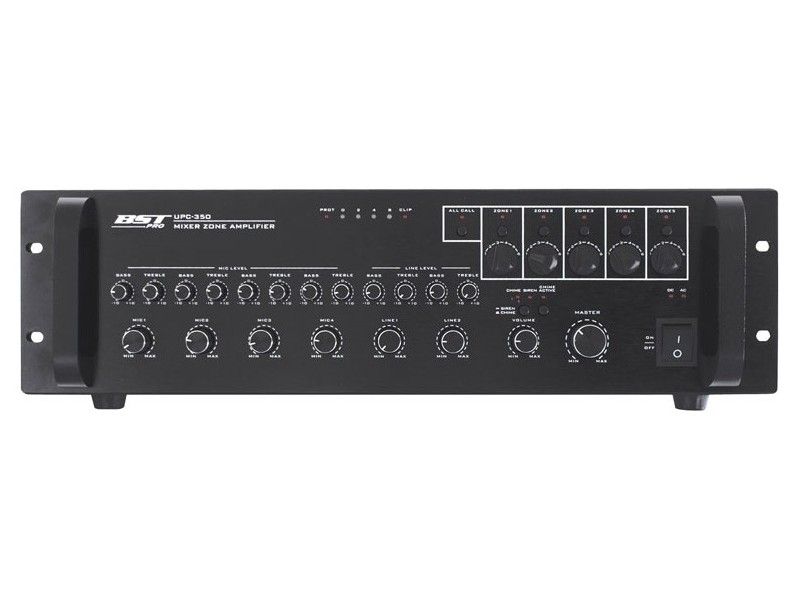 Mixer amplificator 350W Public Adress 5 zone cu efecte Phantom UPC350