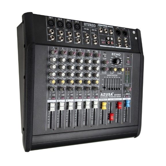 Mixer cu amplificator, 2x200W, 8 canale, MIK0042 Azusa