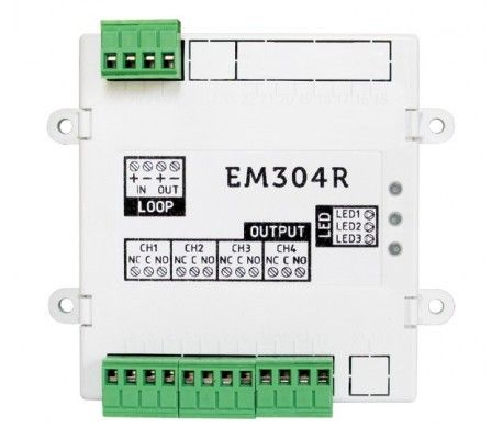 Modul adresabil Inim Em304R, 4 iesiri pe releu, protocol Enea