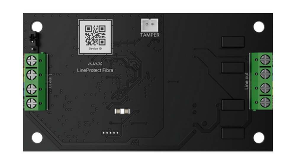 Modul de protectie scurtcircuit si sabotaj pentru linia Ajax Fibra, bidirectional, max 2000 m, uz interior, tamper, AJAX Lineprotect Fibra