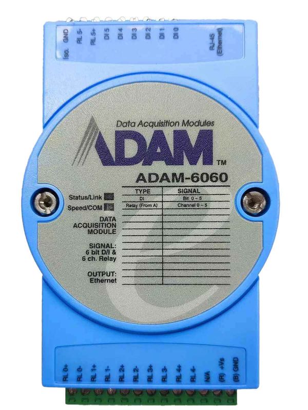 Modul Ethernet, ADVANTECH ADAM-6060, 6 canale, 1 conector Rj45, protectie 2000 VDC