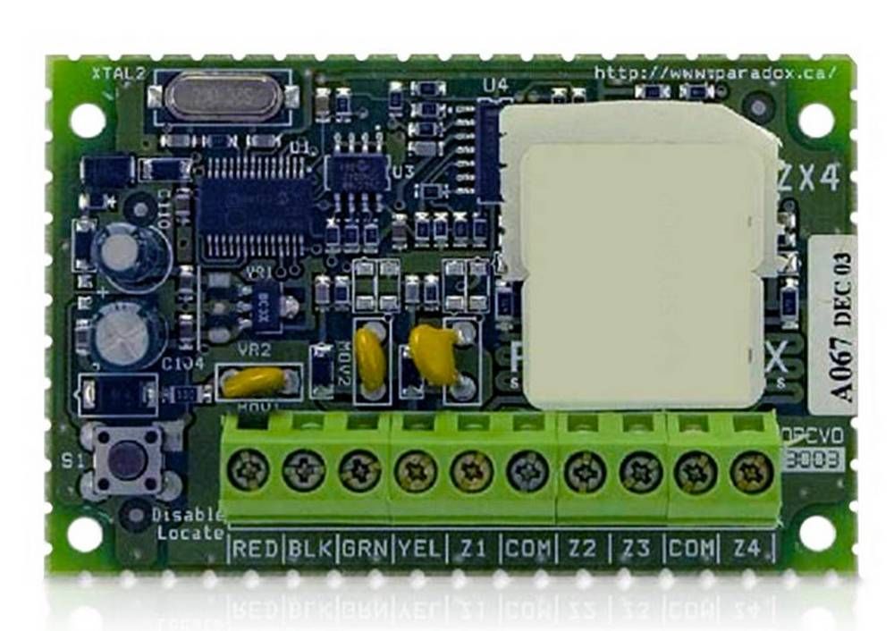 Modul pentru extensie alarma Paradox ZX4, pentru 4 zone conventionale