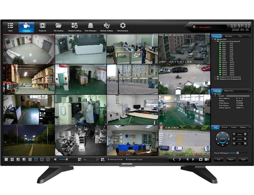 Monitor Hikvision, 42.5 inchi, 1080p Full HD, HDMI, VGA, difuzoare 5W incluse, LED, unghi vizual 178 grade, DS-D5043QE