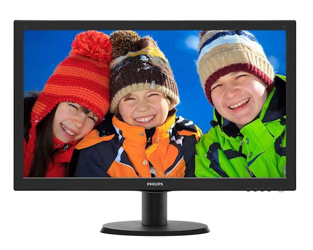 Monitor LED Philips 23.6 toli Full HD, VGA, DVI, HDMI, Negru, Smart contrast, 243V5QHSBA/00