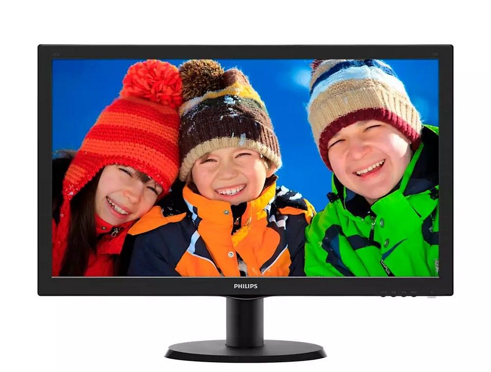 Monitor LCD cu SmartControl Lite Philips. 23.6 toli. Full HD, VGA, DVI, HDMI, Negru, Smart contrast, 243V5LHAB/00