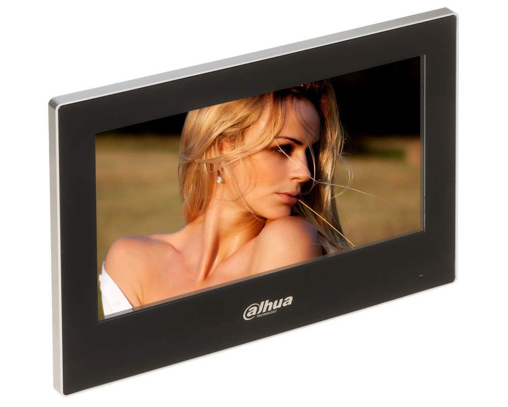 Monitor 7 inch de interior cu touch Dahua VTH2621G-WP, Wi-Fi, PoE, intrare alarma, audio bidirectional