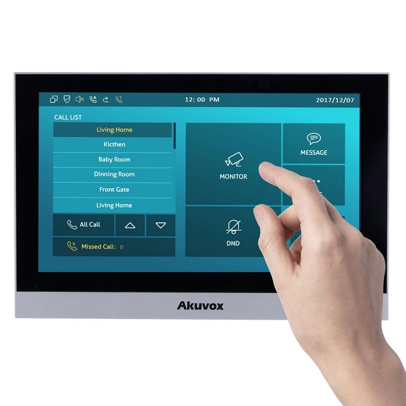 Monitor 7 inch, TCP/IP, Wi-Fi, PoE, touch, Akuvox, C313W