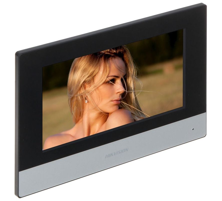 Monitor 7 inch TCP/IP Wireless Hikvision DS-KH6320-WTE1, memorie interna 128 Mb, PoE, DS-KH6320-WTE1(B)