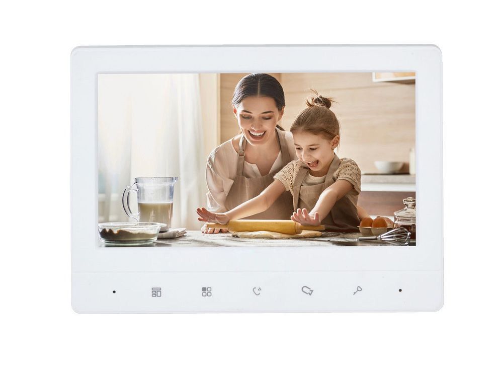 Monitor de interior pentru videointerfon, 7 inch TFT, 4 fire, Safer, MON7INCI