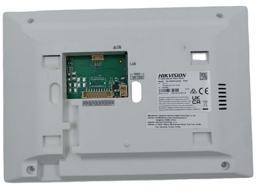 [RESIGILAT] Monitor 7 inch TCP/IP, RAM 128 Mb, PoE, Microfon si difuzor, Alb, Hikvision DS-KH6320-LE1/White(B)-R1