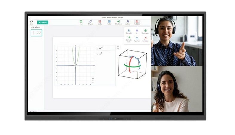 Tabla interactiva Whiteboard cu touchscreen Dahua LPH75-ST420-L, 4K DLED, diagonala 75 inch, Wi-Fi, Bluetooth