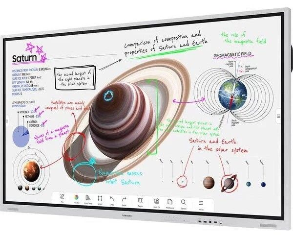 Monitor interactiv 4K UHD Samsung Flip Pro, diagonala 75" (190.5cm), cu Touch, LH75WMBWLGCXEN.SLEDU