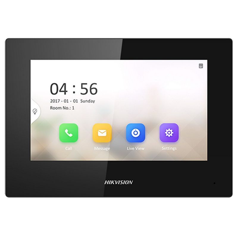[RESIGILAT] Monitor pentru videointerfon IP, ecran LCD, 7 inch, touch screen, PoE, Hikvision, DS-KH6320-LE1-R
