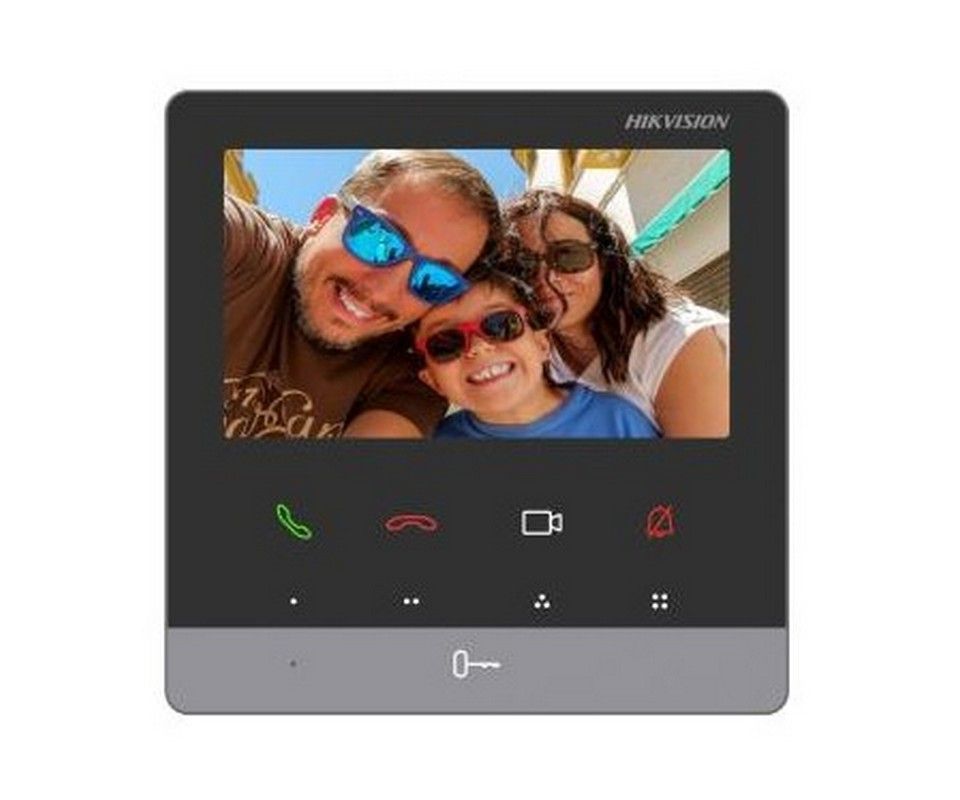 [RESIGILAT] Monitor videointerfon TCP/IP TFT Hikvision DS-KH6100-E1-R1, LCD 4.3 inch, 9 butoane, PoE