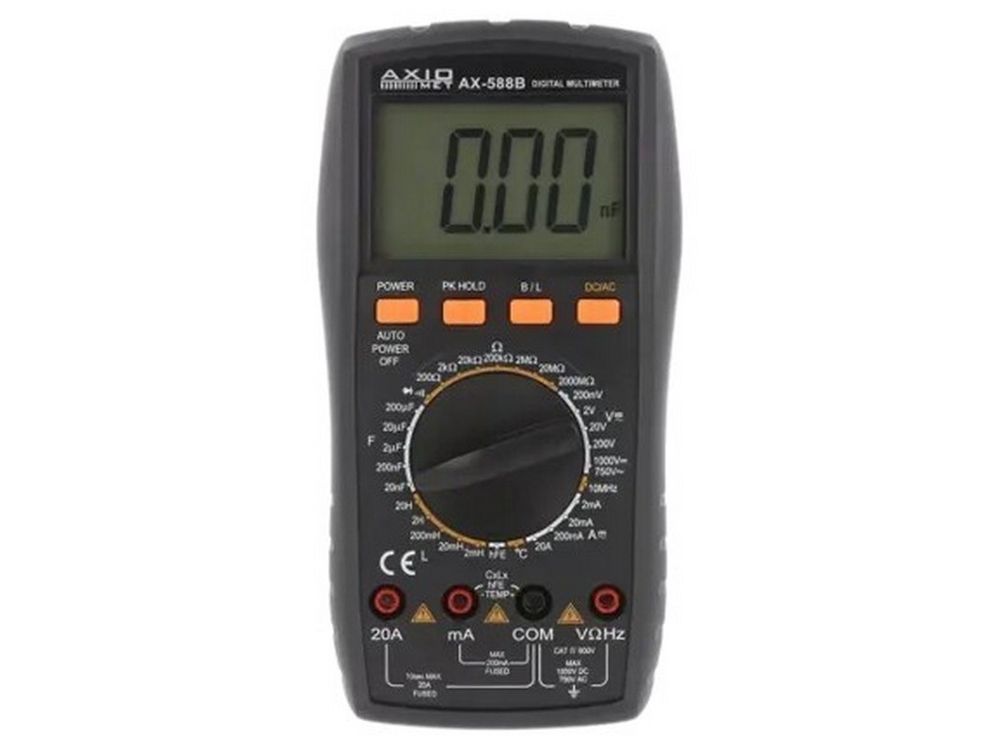 Multimetru digital portabil, display cu LCD, AXIOMET AX-588B